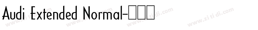 Audi Extended Normal字体转换